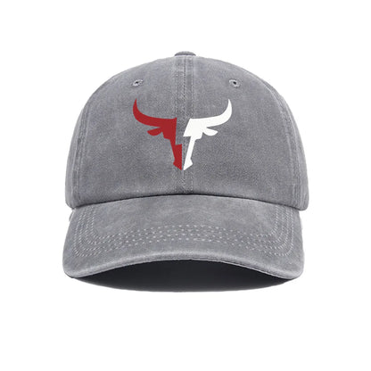 Unisex Vintage Bull Head Print Baseball Cap