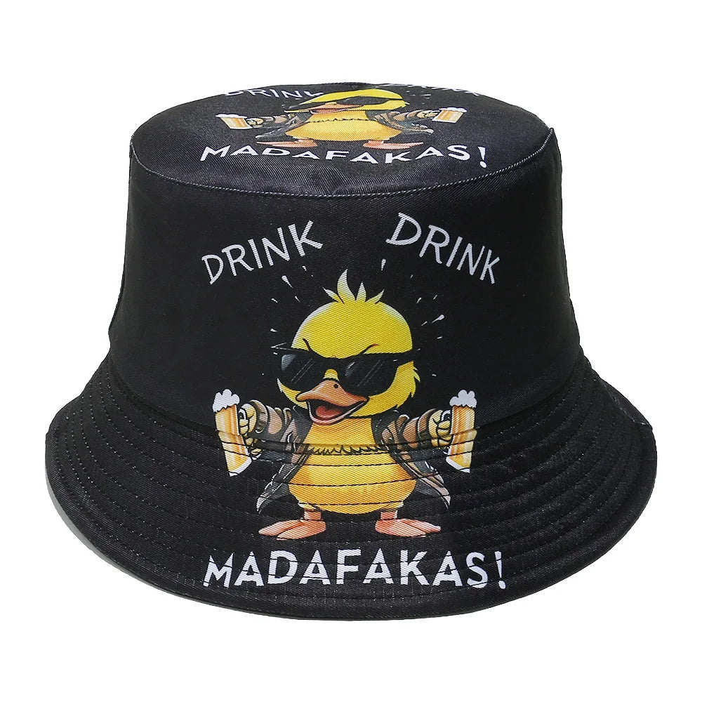 Gun Duck Pattern Bucket Hat