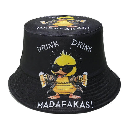 Gun Duck Pattern Bucket Hat