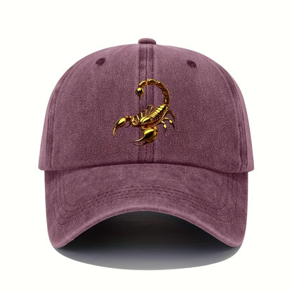 Golden Scorpion Printed Adjustable Baseball Cap