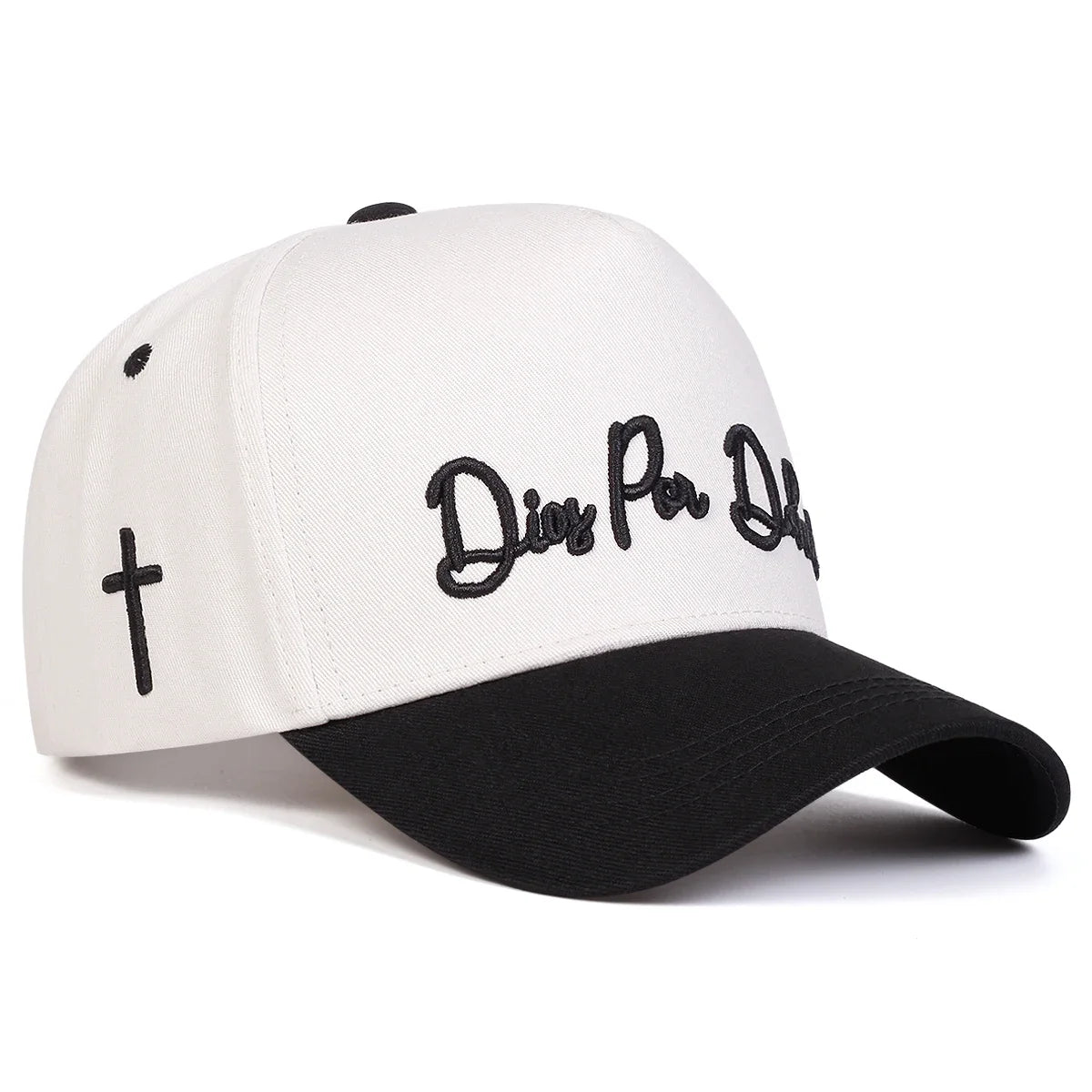Unisex Letter Side Cross Embroidered Casual Baseball Cap