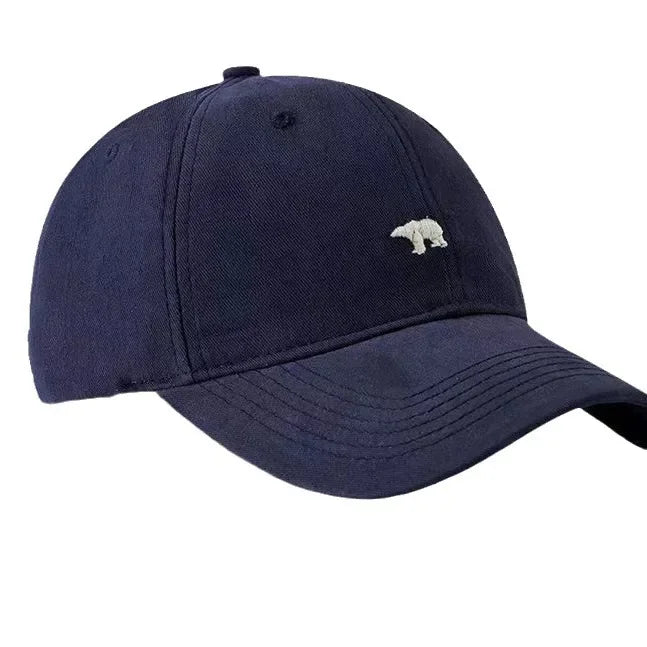Polar Bear Embroidered Cotton Baseball Cap