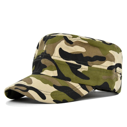 Camouflage Flat Brim Outdoor Baseball Hat