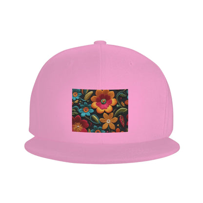 Mexican Vintage Floral Rebozo Pattern Snapback Cap