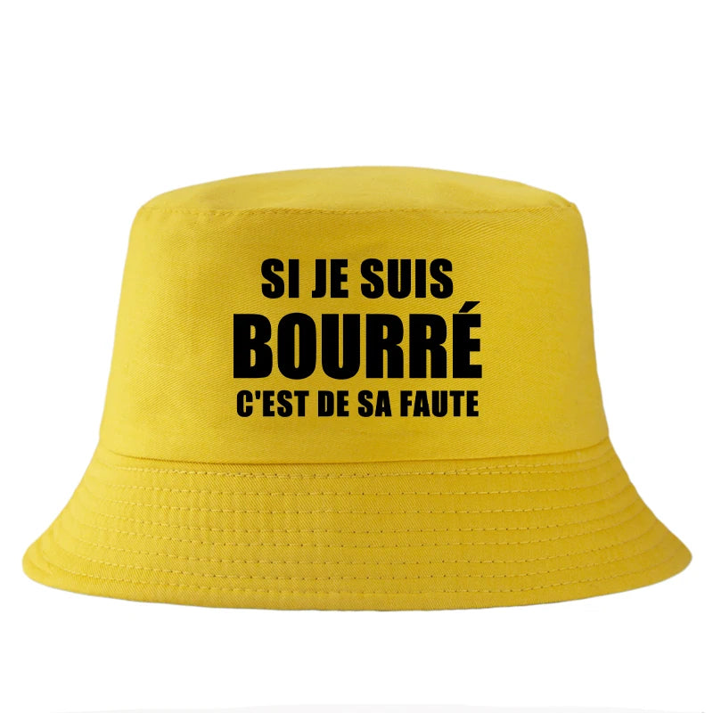 Si Je Suis Bourré Reversible Bucket Hat