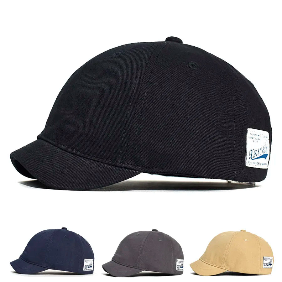 Short Brim Vintage Cotton Baseball Cap