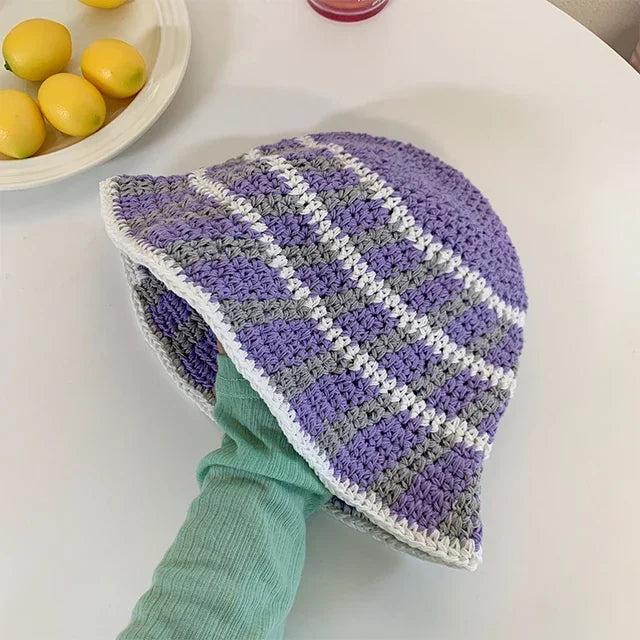 Japanese Handmade Knitted Sunscreen Travel Bucket Hat