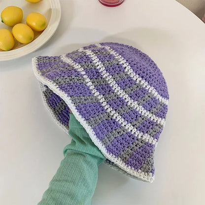 Japanese Handmade Knitted Sunscreen Travel Bucket Hat