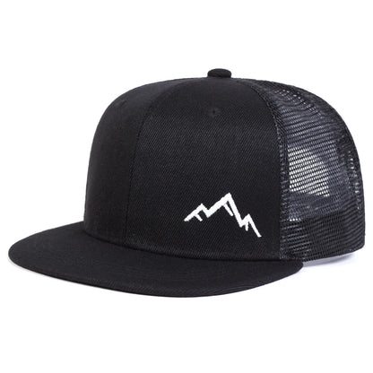 Unisex Mountain Embroidery Hip-hop Net Hats