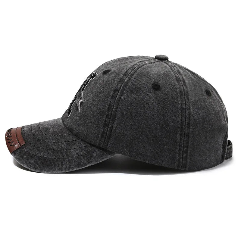 Vintage M Letter Embroidered Baseball Cap