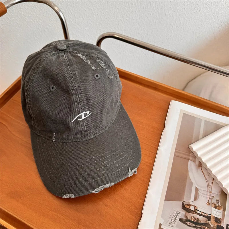 Cotton Letter Embroidered Snapback Cap For Summer Sports