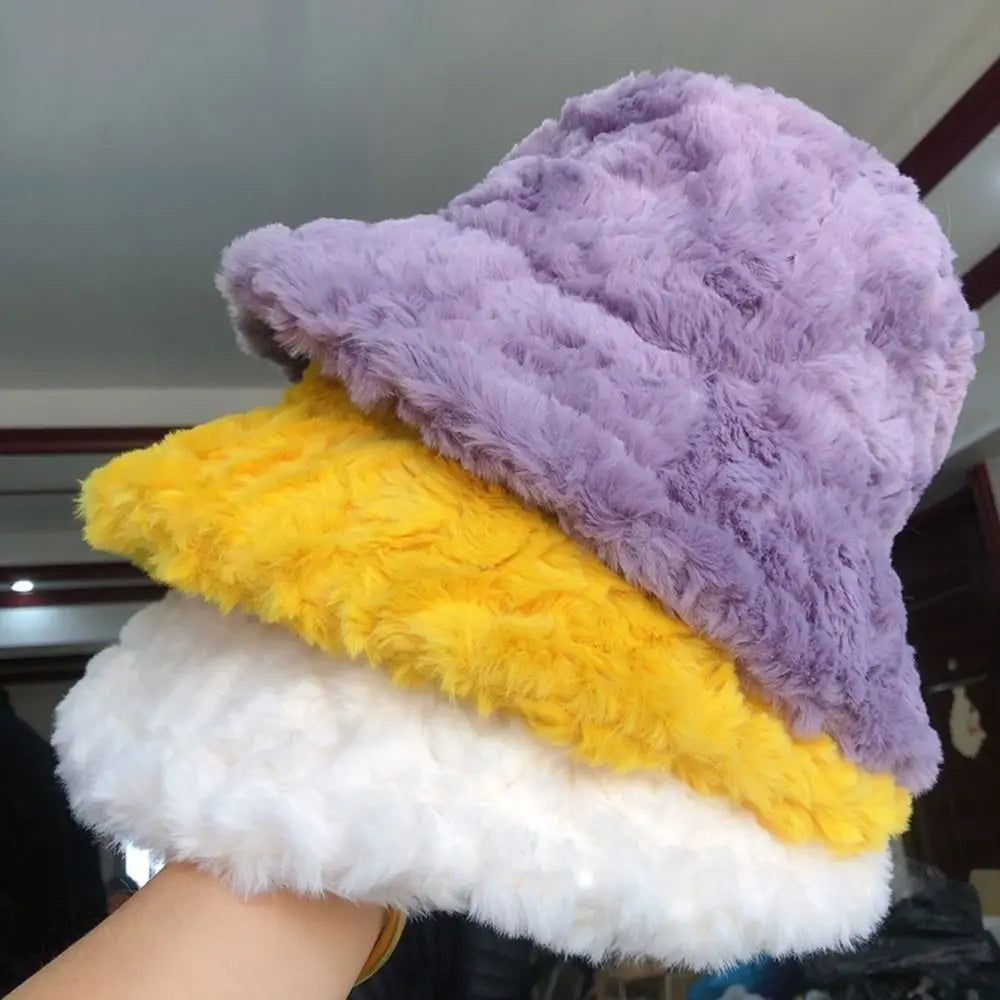 Harajuku Plush Winter Bucket Hat