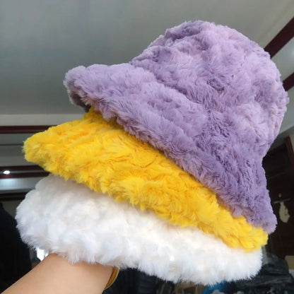 Harajuku Plush Winter Bucket Hat