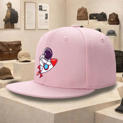Astronaut Rocket Ride Flat Brim Snapback Cap