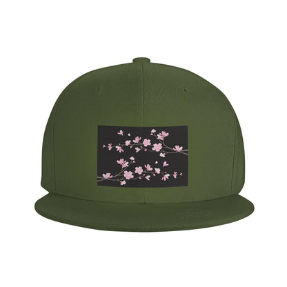 Cherry Blossom Floral Plant Pattern Snapback Cap