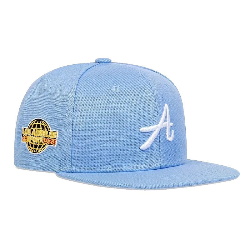 A Letter Embroidery Kids Hip Hop Snapback Cap
