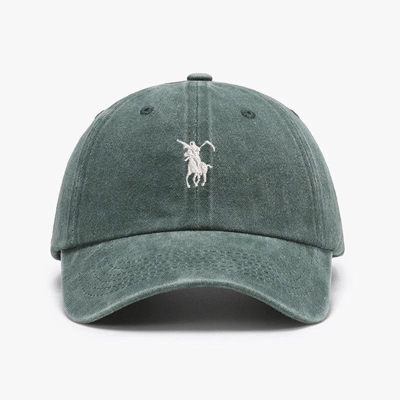 Grim Reaper Japan Embroidered Washed Cotton Baseball Cap