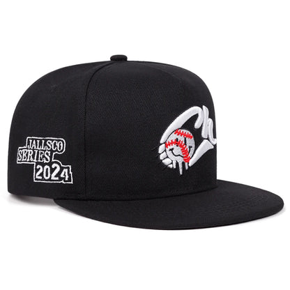 CH Tennis Embroidered Streetwear Flat Brim Hip Hop Cap Unisex