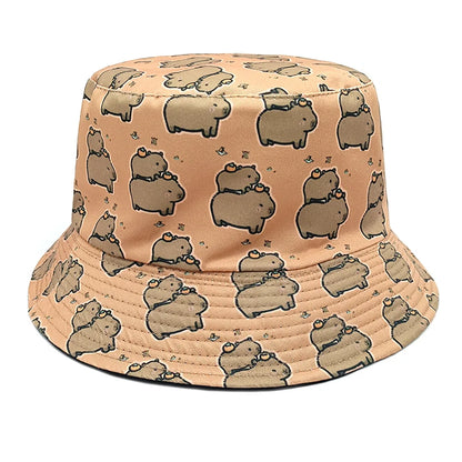 Cartoon Capybara Bucket Hat