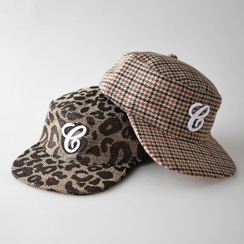 Retro Flat Top Embroidered Letter Hats
