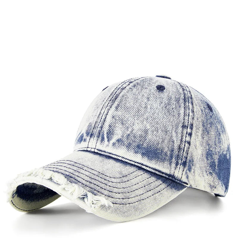 Vintage Washed Denim Hiphop Snapback Cap