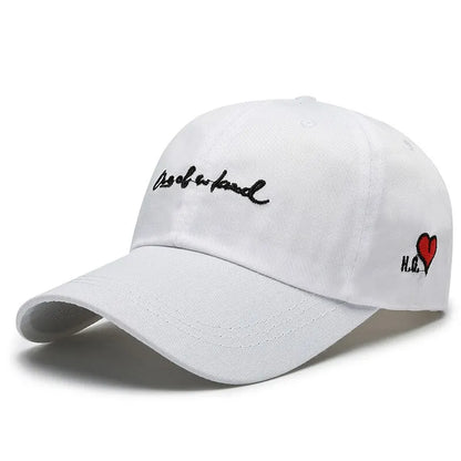 Love Embroidery Polyester Cotton Baseball Hat
