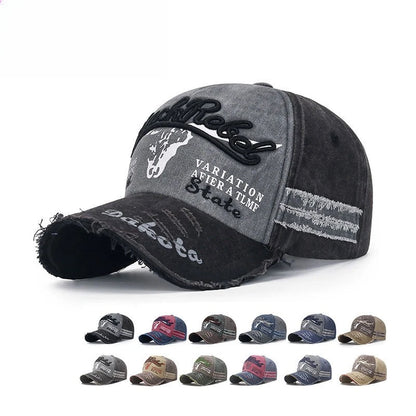 Vintage Distressed Washed Embroidered Baseball Cap