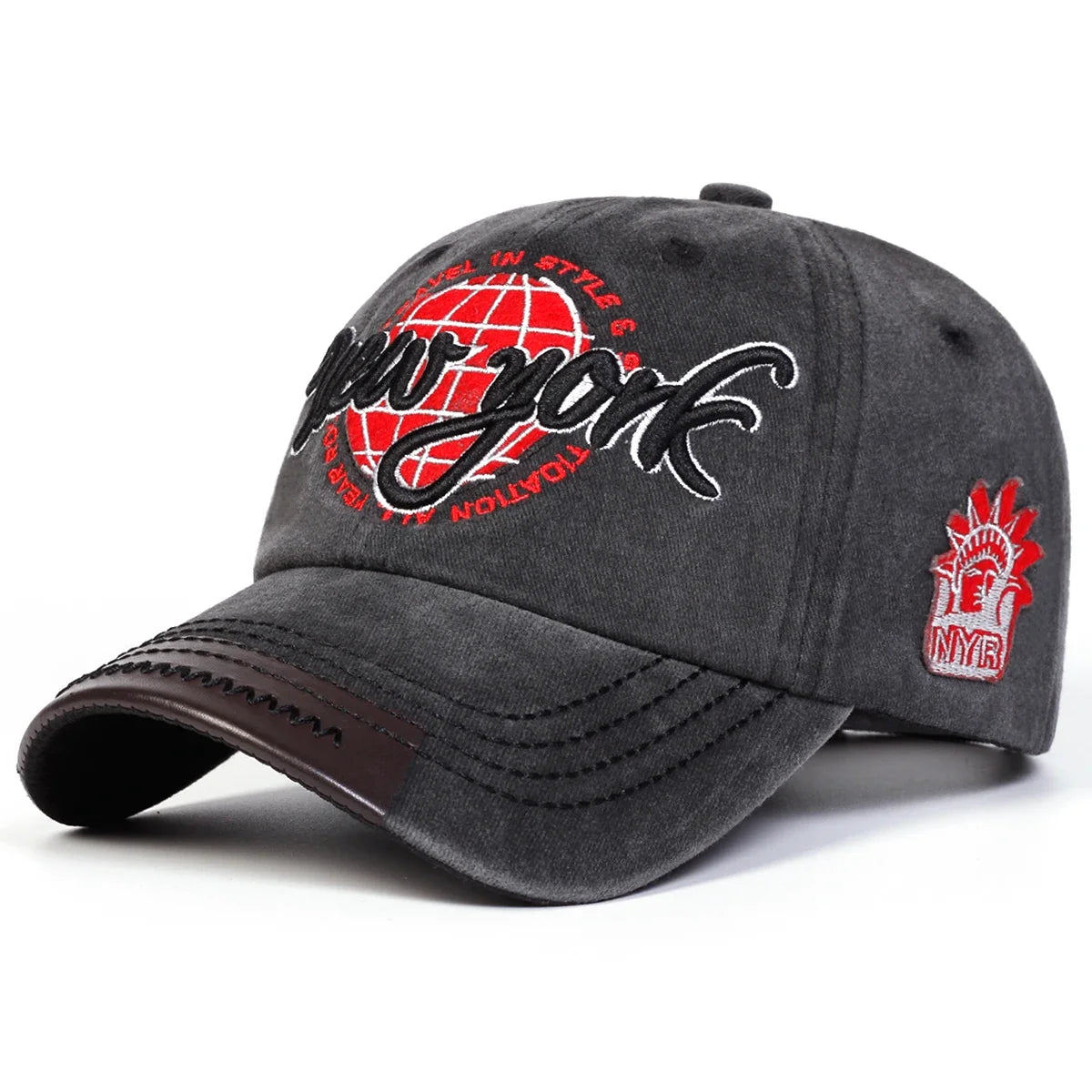 Unisex New York Embroidery Wash Baseball Caps