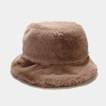 Fluffy Faux Fur Winter Bucket Hat