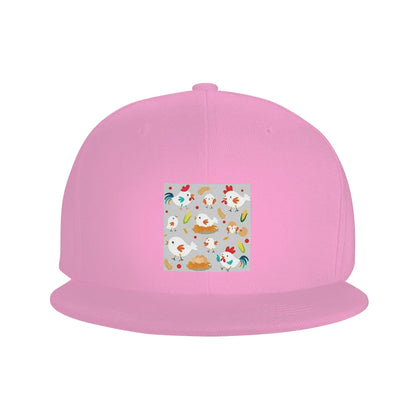 Cute Chicken Family Cartoon Casual Snapback Cap