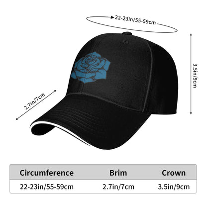 Ado Blue Rose Casual Trucker Baseball Cap