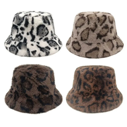 Autumn Winter Printed Polyester Bucket Hat