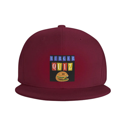 Burger Quizz Logo Streetwear Graphic Design Snapback Cap