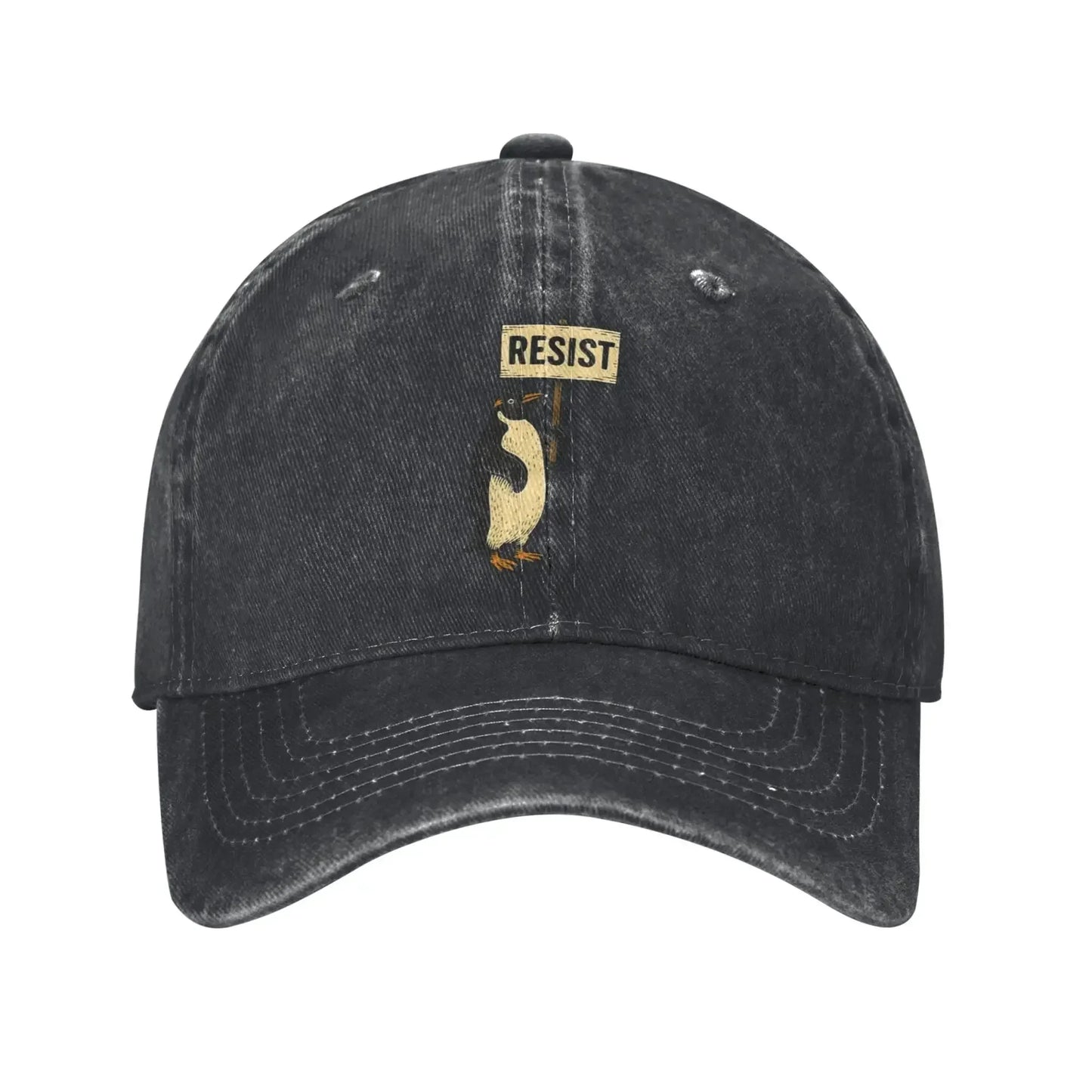 Penguins Resist Protest Adjustable Trucker Baseball Cap