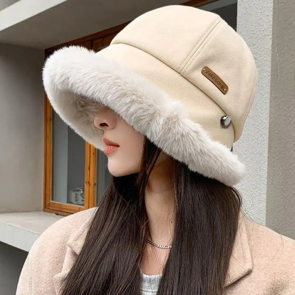 Fluffy Velvet Plush Bucket Hat