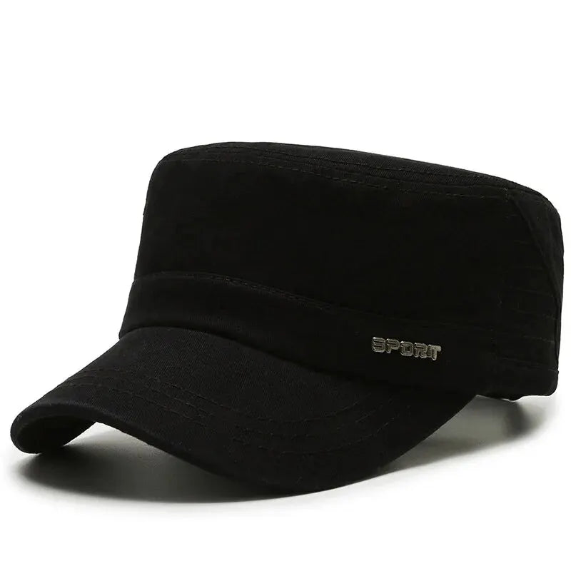 Simple Versatile Flat Military Duck Tongue Hat