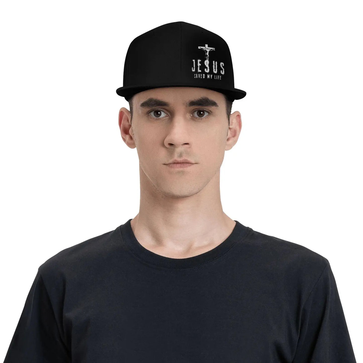 Jesus Saved My Life Cross Snapback Cap
