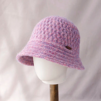 Colorblock Knitted Foldable Bucket Hat