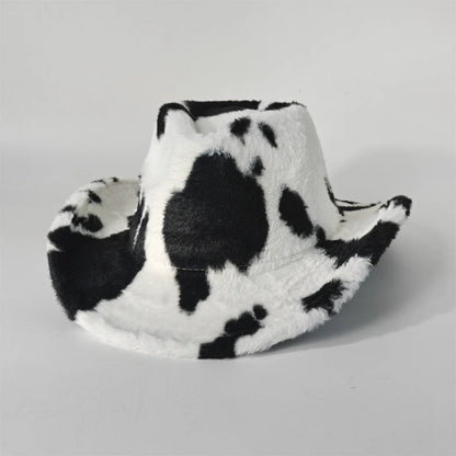 Winter Rabbit Fur Western Cowboy Fedora Hat