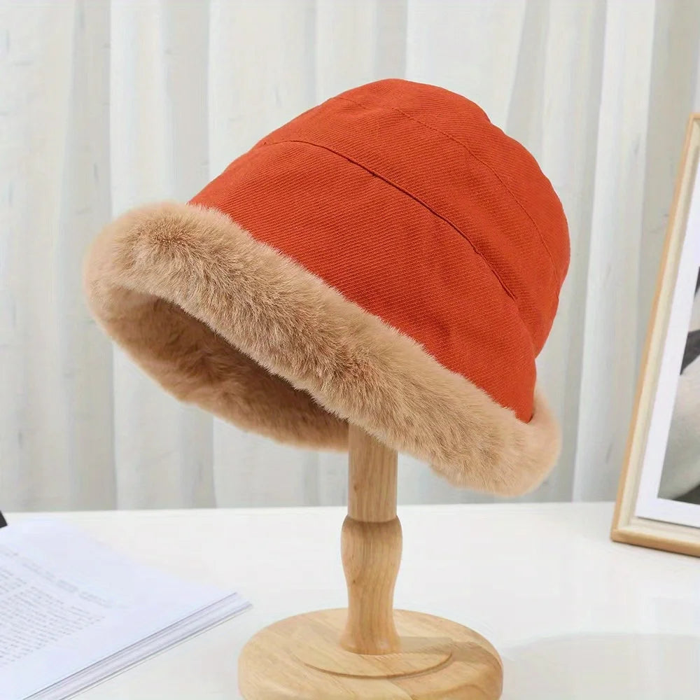 Wool Wide Brim Vintage Bucket Hat