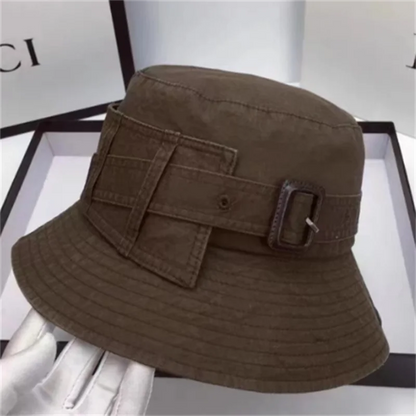 Luxury Belt Buckle Fashion Bucket Hat for Women