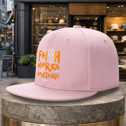 Faith Works Wonders Cross Streetwear Snapback Cap