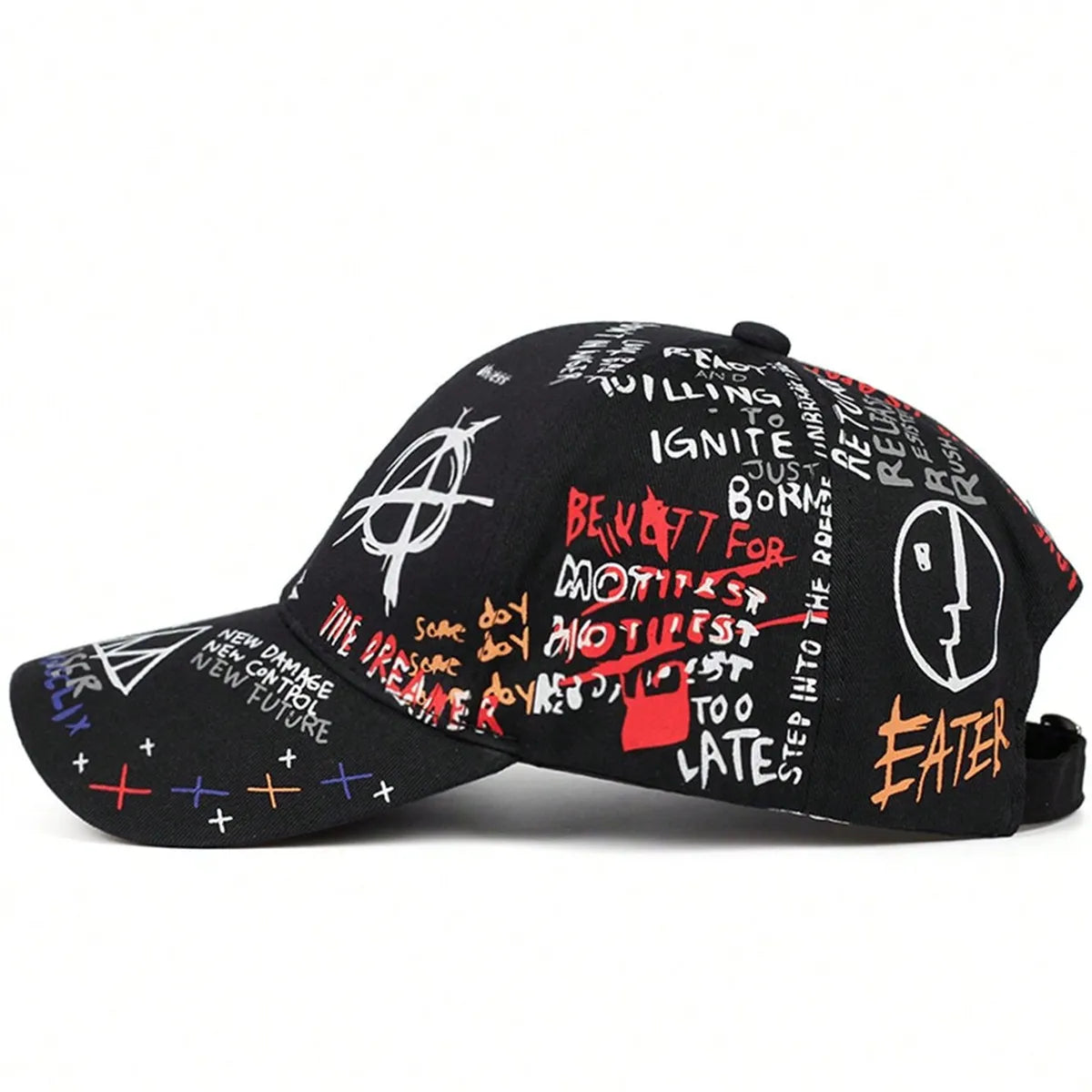 Unisex Colorful Eye Graffiti Adjustable Baseball Cap