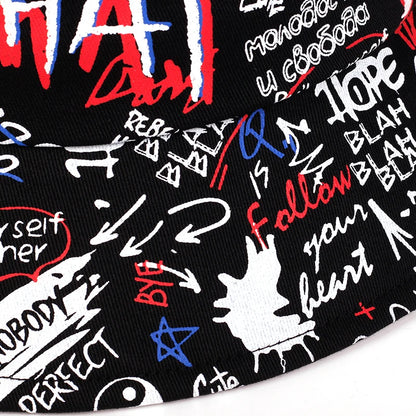 Summer Graffiti Bucket Hat Unisex Fishing Sun Cap