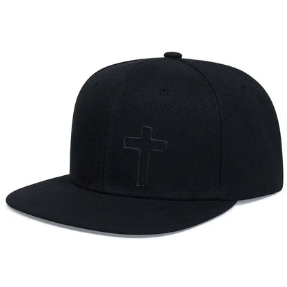 Unisex Cross Embroidery Hip-hop Hats