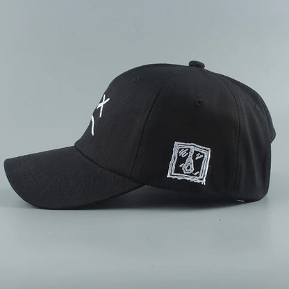 Sad Face Embroidered Cotton Dad Hat