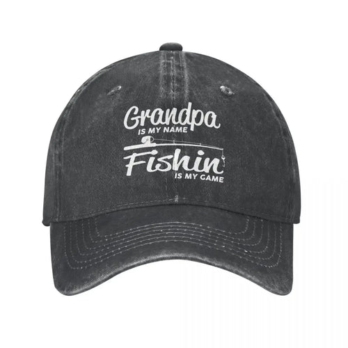 Vintage Fishing Distressed Baseball Cap