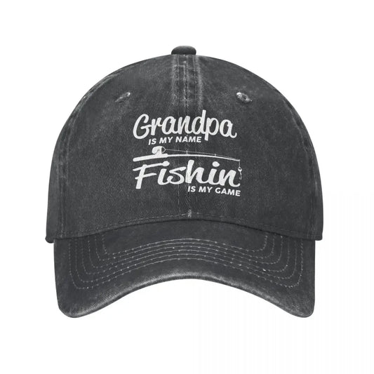 Vintage Fishing Distressed Baseball Cap
