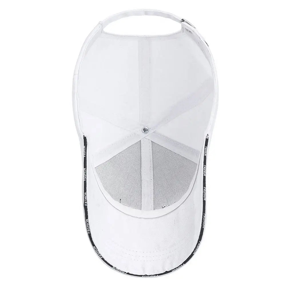 Summer Sunscreen Adjustable Cotton Solid Color Baseball Cap