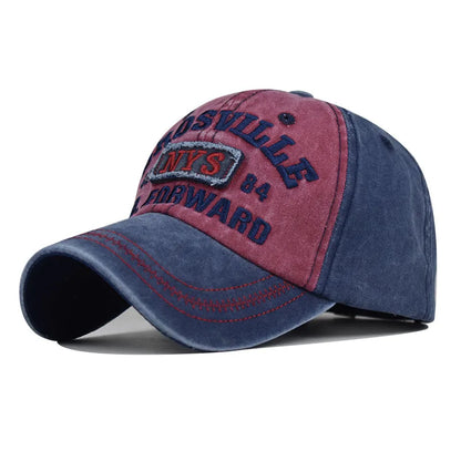 Letter Embroidered Baseball Cap Vintage Outdoor Sports Fishing Hat